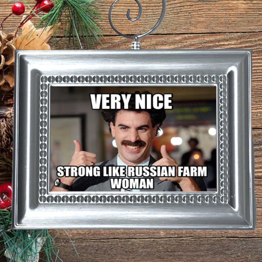 Borat Sacha Baron Cohen Christmas Tree Ornament